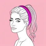 bright pink hairband image